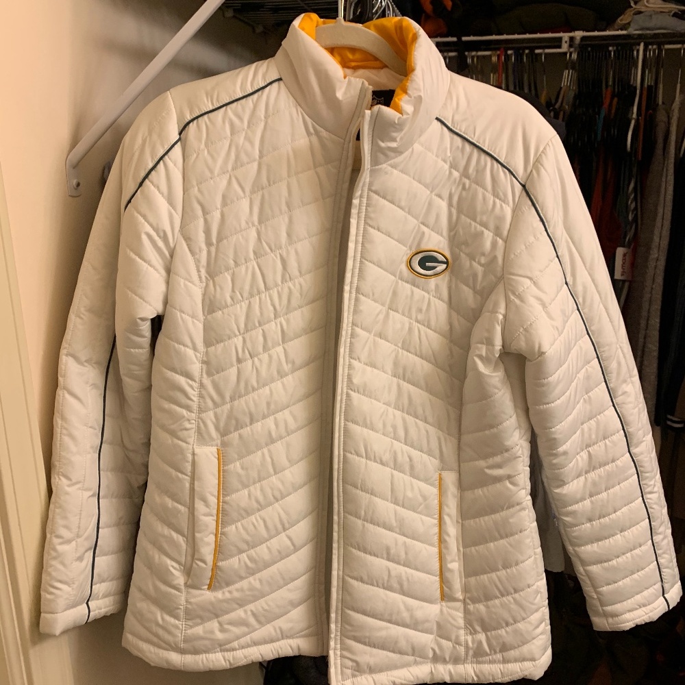 Down filled Packers coat